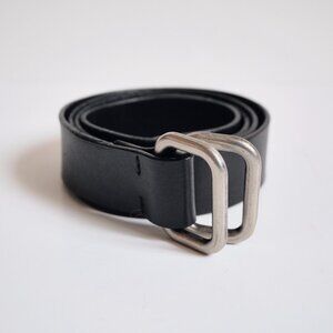 Black Leather Belt - Size - 34" - 38"